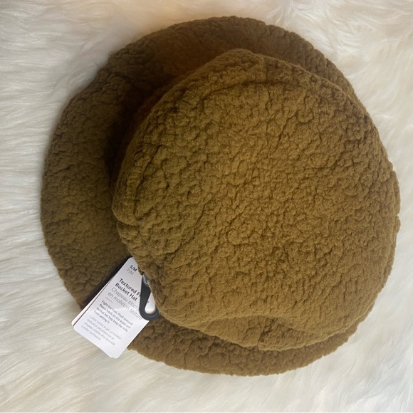 Lululemon Textured Fleece Bucket Hat All Spice Brown ALSC Unisex Size S/M - Picture 3 of 5